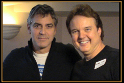 Barry Conrad with George Clooney on Set