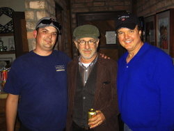 Steven Spielberg with Barry Conrad on set