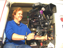 barry conrad operating aerial film camera