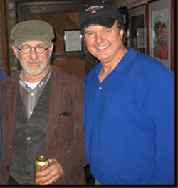 Barry Conrad and Steven Spielberg behind the scenes